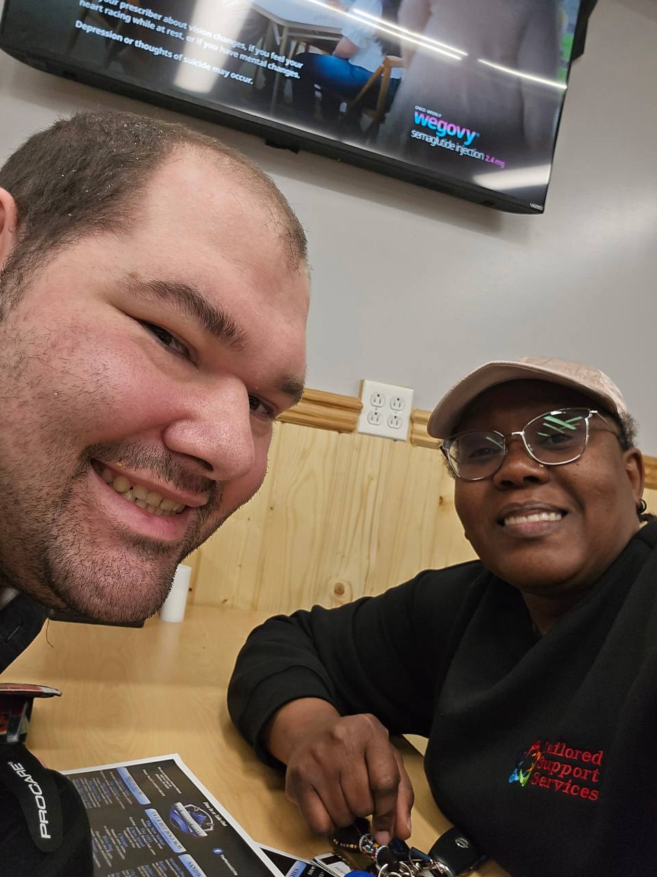 Caring staff interaction